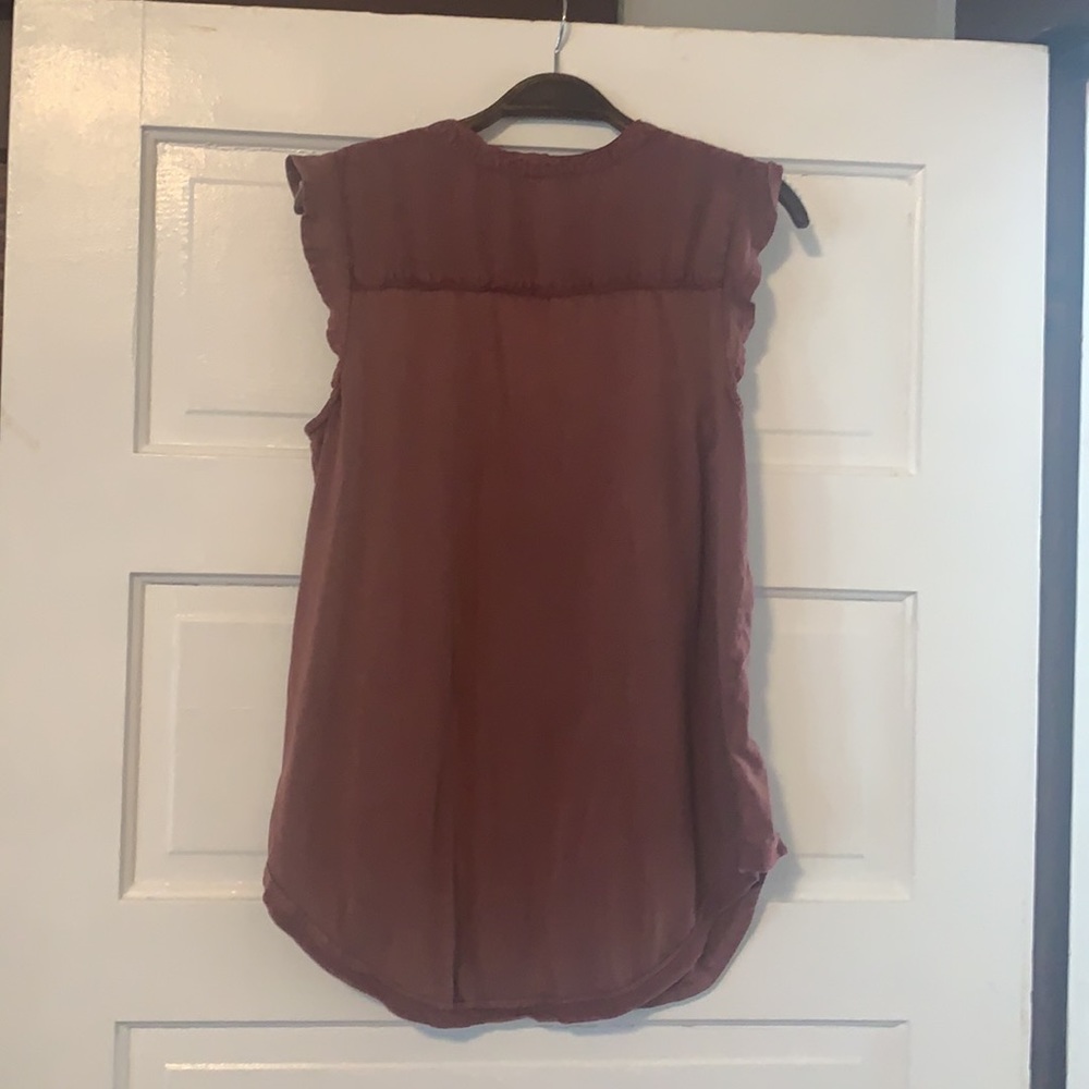 Meadow Rue Mauve-Rust Too With Leaf Embroidery - image 4